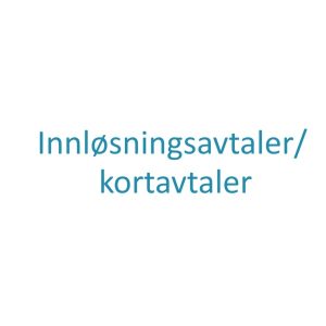 Innløsningsavtale/kortavtale